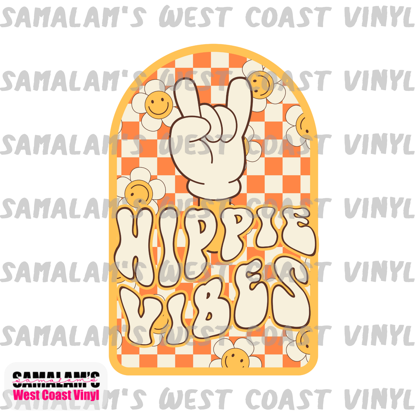 Hippie Vibes - Clear Cast Decal