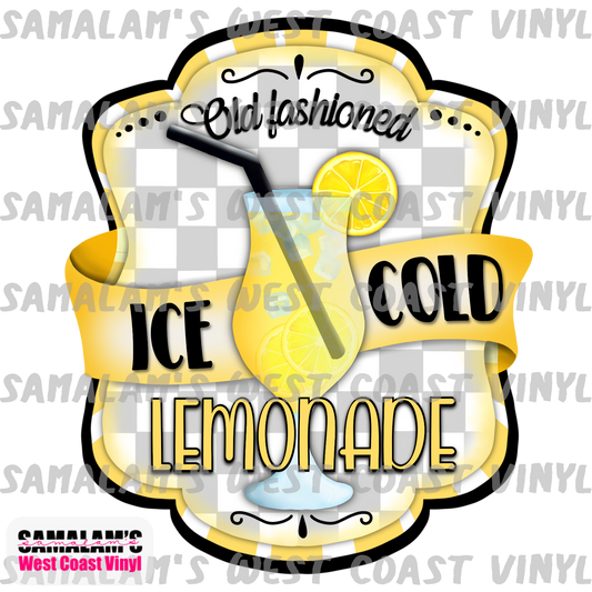 Ice Cold Lemonade  - Clear Cast Decal