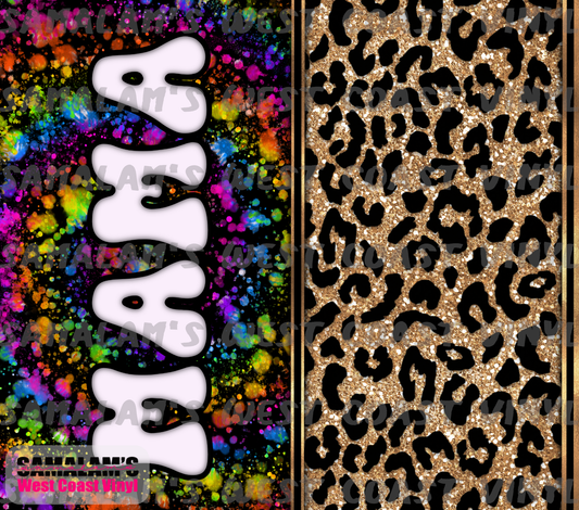 Mama - Leopard Rainbow - Tumbler Wrap