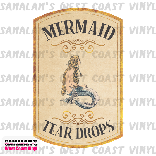 Apothecary Witch - Mermaid Tear Drops - Sublimation Transfer