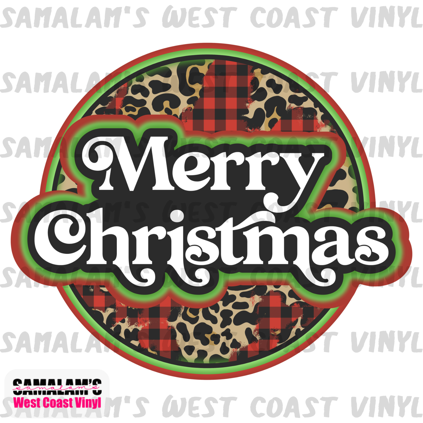 Merry Christmas Circle -  Sublimation Transfer