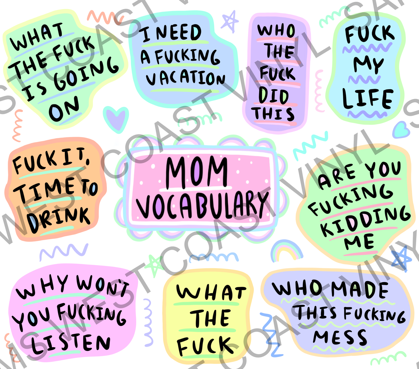 Mom Vocabulary - Tumbler Wrap