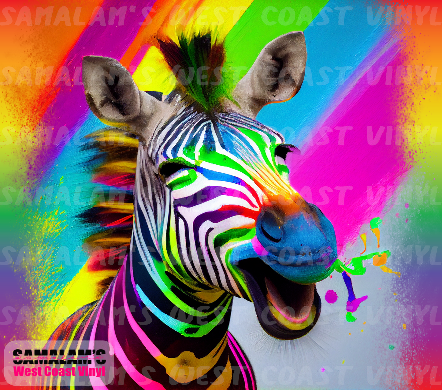 Neon Zebra - Tumbler Wrap