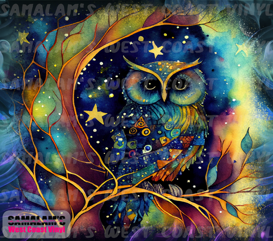 Owl in Tree 2 - Tumbler Wrap