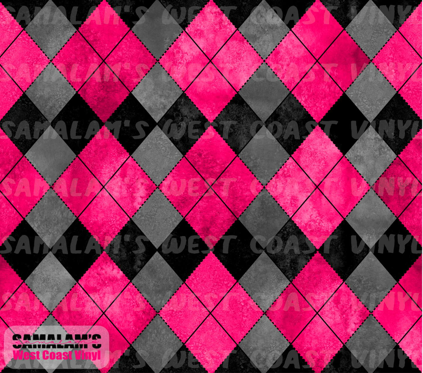 Pink Argyle - Tumbler Wrap