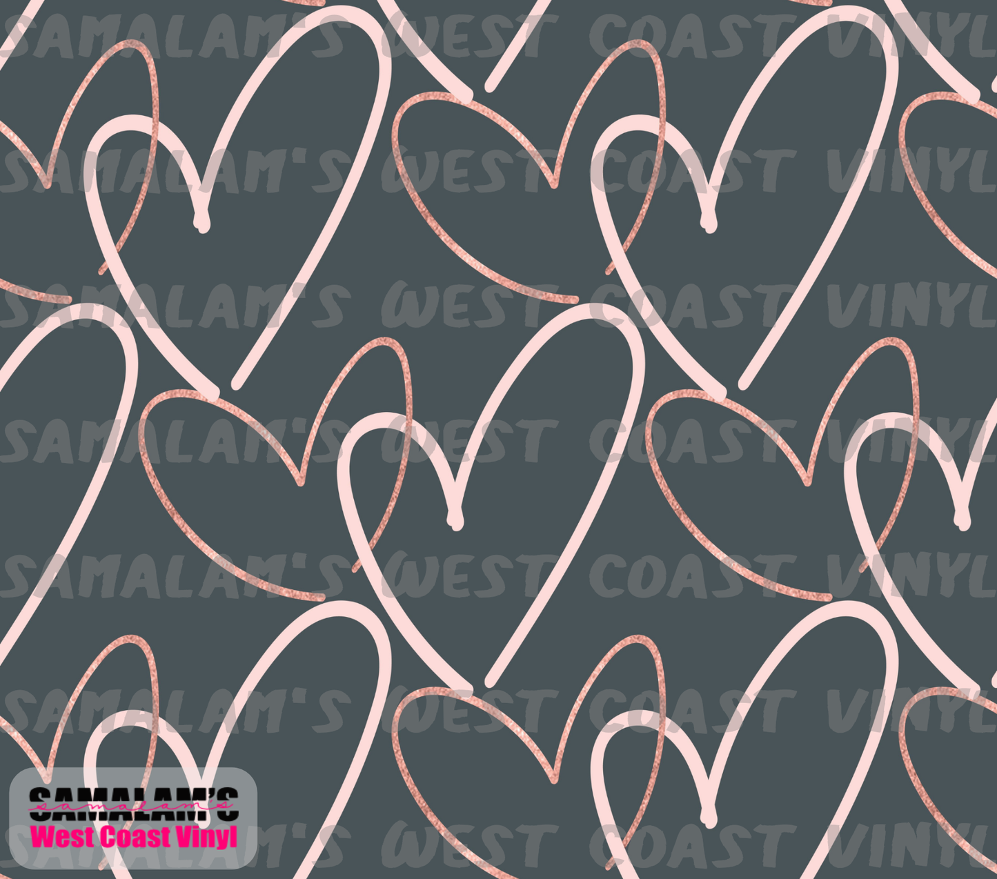 Pink Grey Hearts - Tumbler Wrap