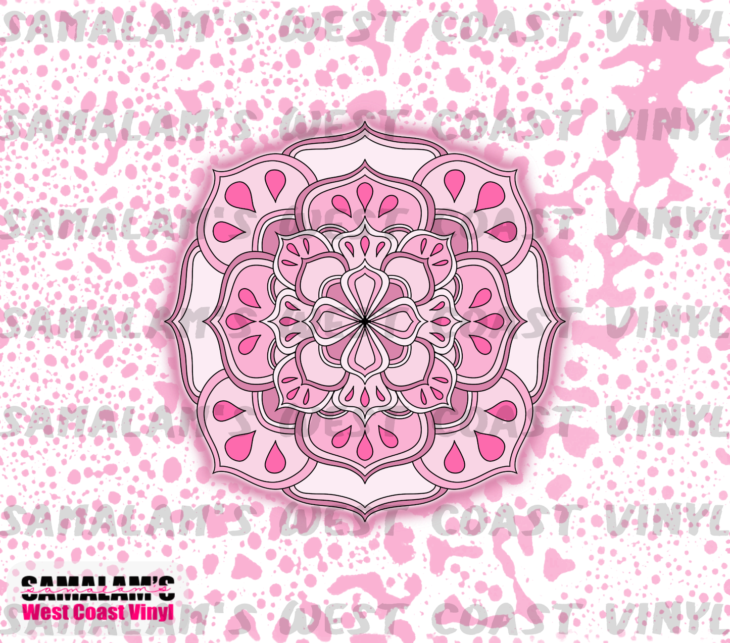 Pink Mandala Power Wash - Tumbler Wrap