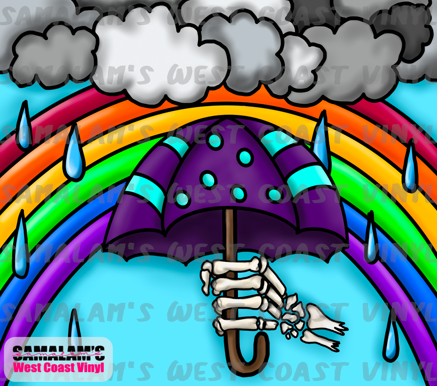 Rainbow Umbrella - Tumbler Wrap