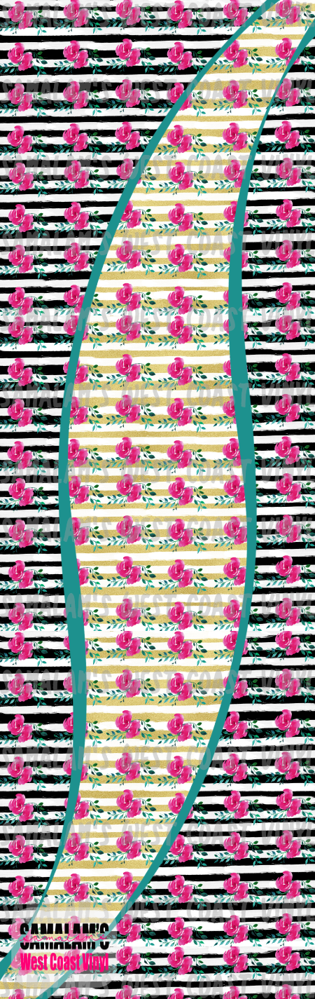 Shabby Rose Stripes - Pen Wrap