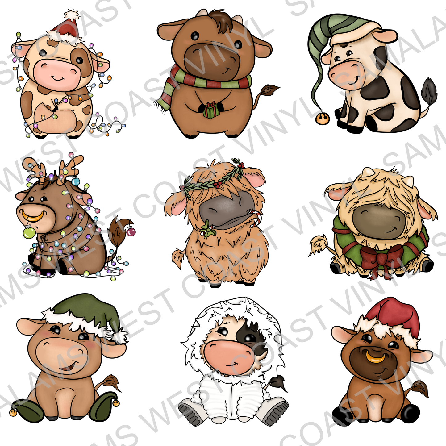 Holiday Cows - Pack 1
