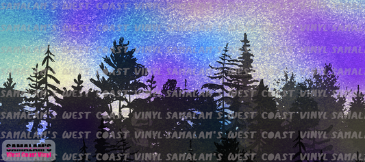 Silhouette Night Trees - 4 - Sublimation Mug Wrap