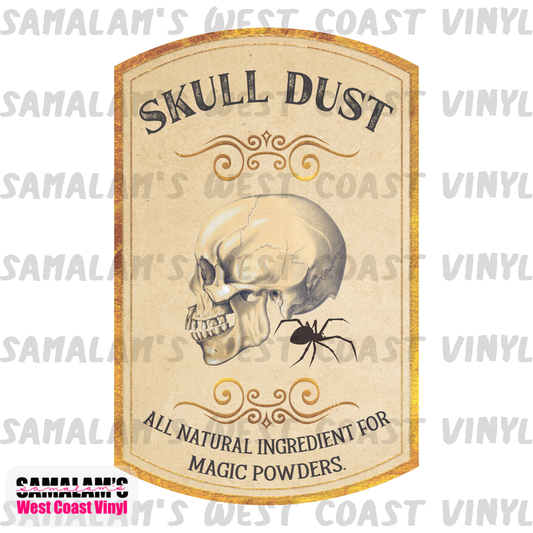 Apothecary Witch - Skull Dust - Sublimation Transfer