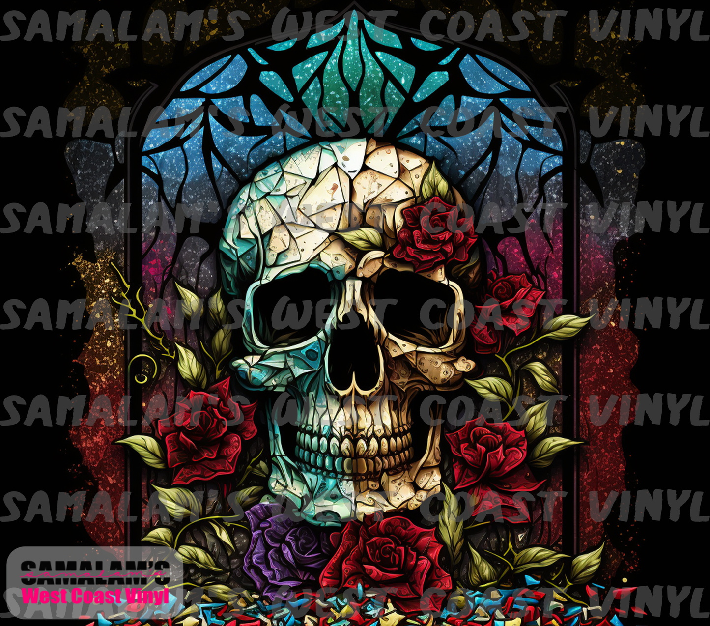 Skull & Roses - Tumbler Wrap