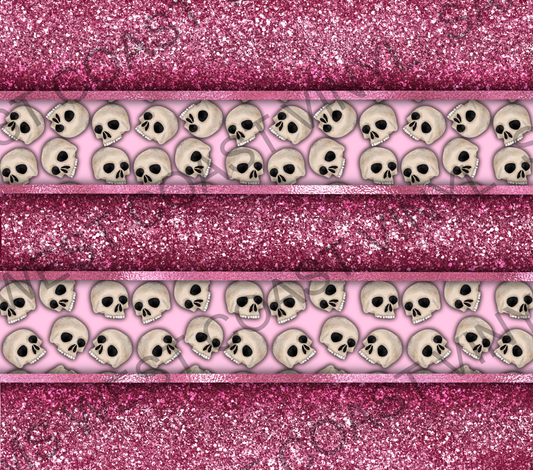 Skulls on Skulls Pink - Tumbler Wrap