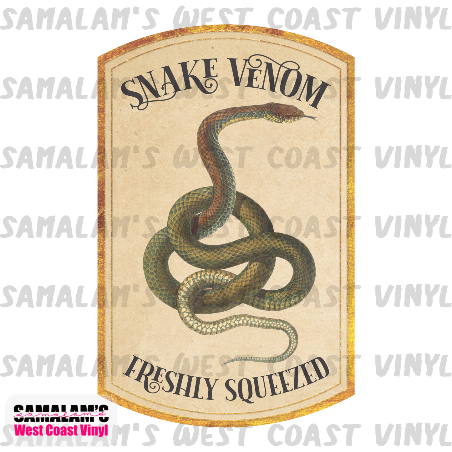 Apothecary Witch Labels - Snake Venom - Clear Cast Decal