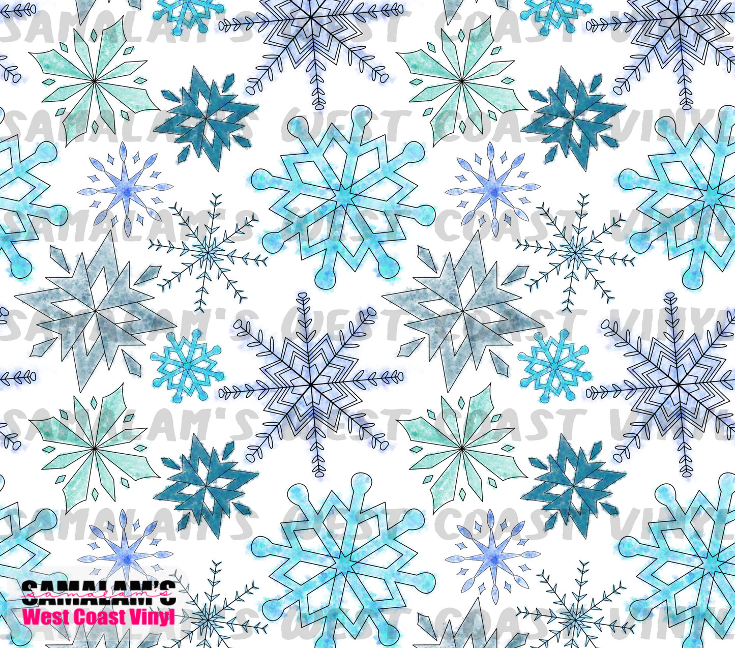 Snowflake - Watercolour - Tumbler Wrap