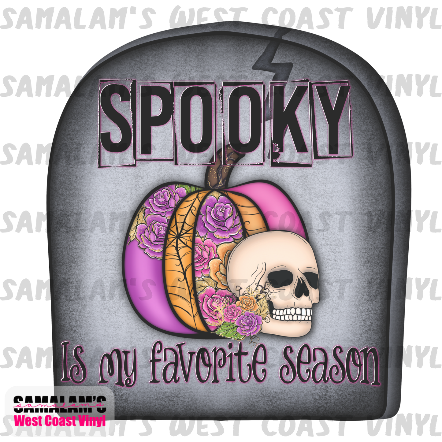 Spooky Fave Season - Clear Cast Decal