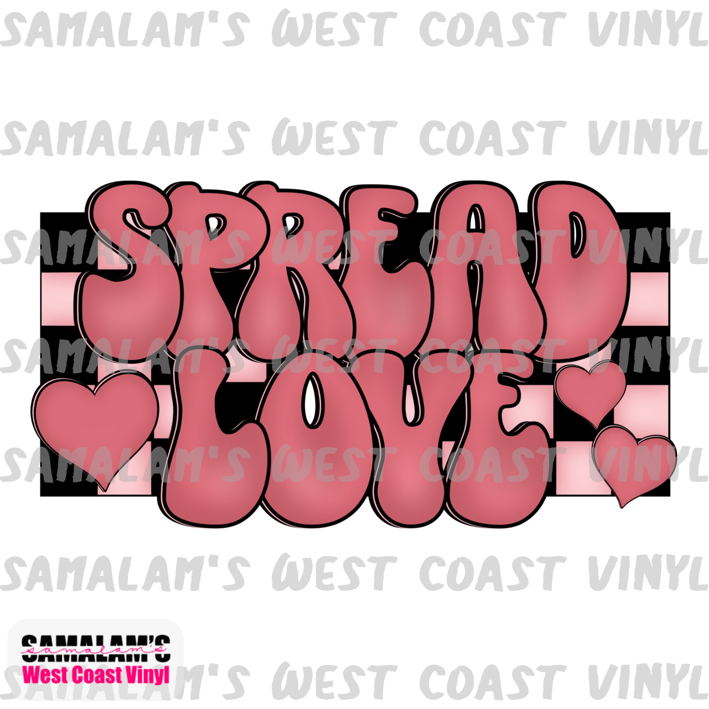 Spread Love - Clear Cast Decal