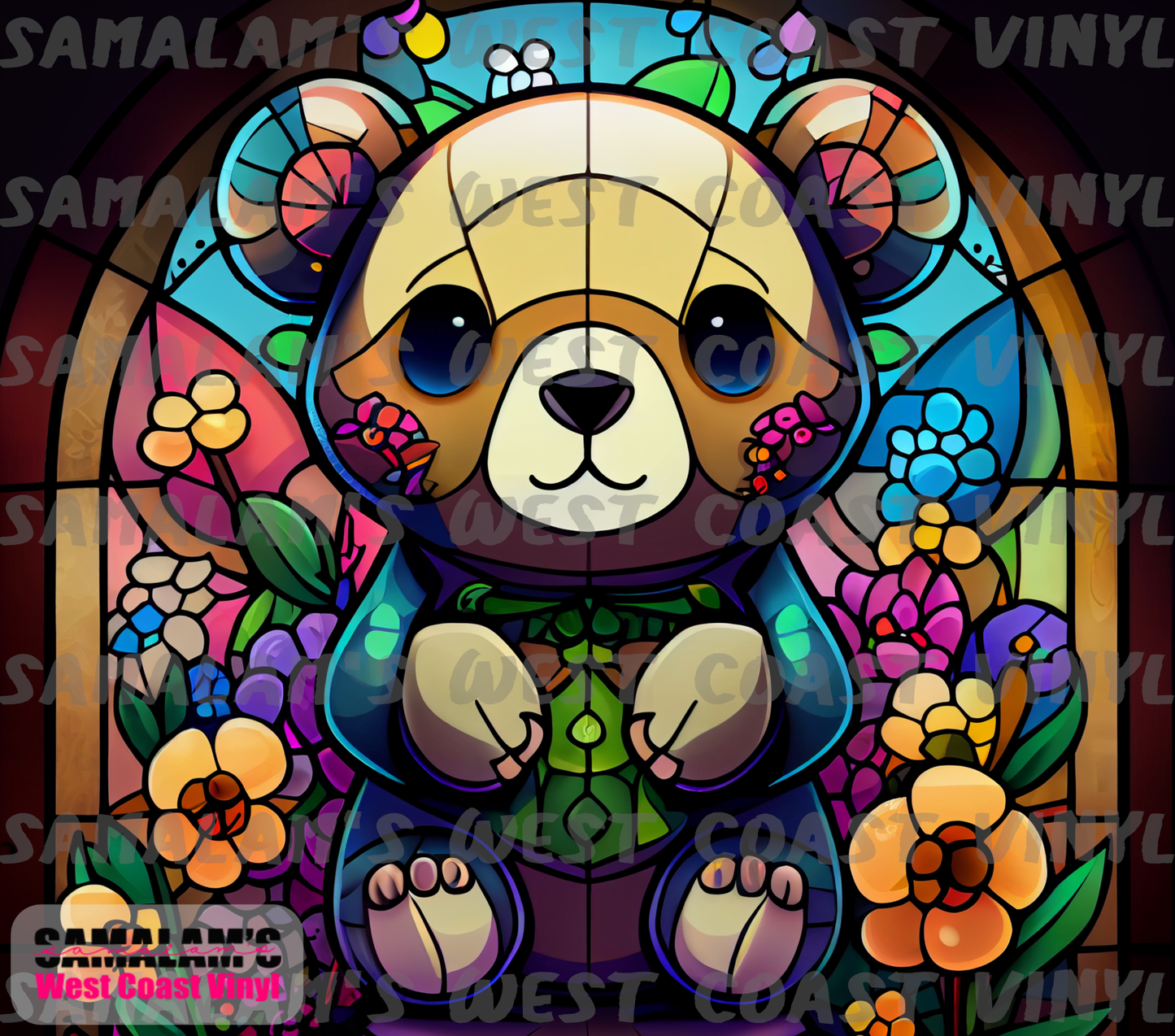 Stained Glass - Bear - Tumbler Wrap