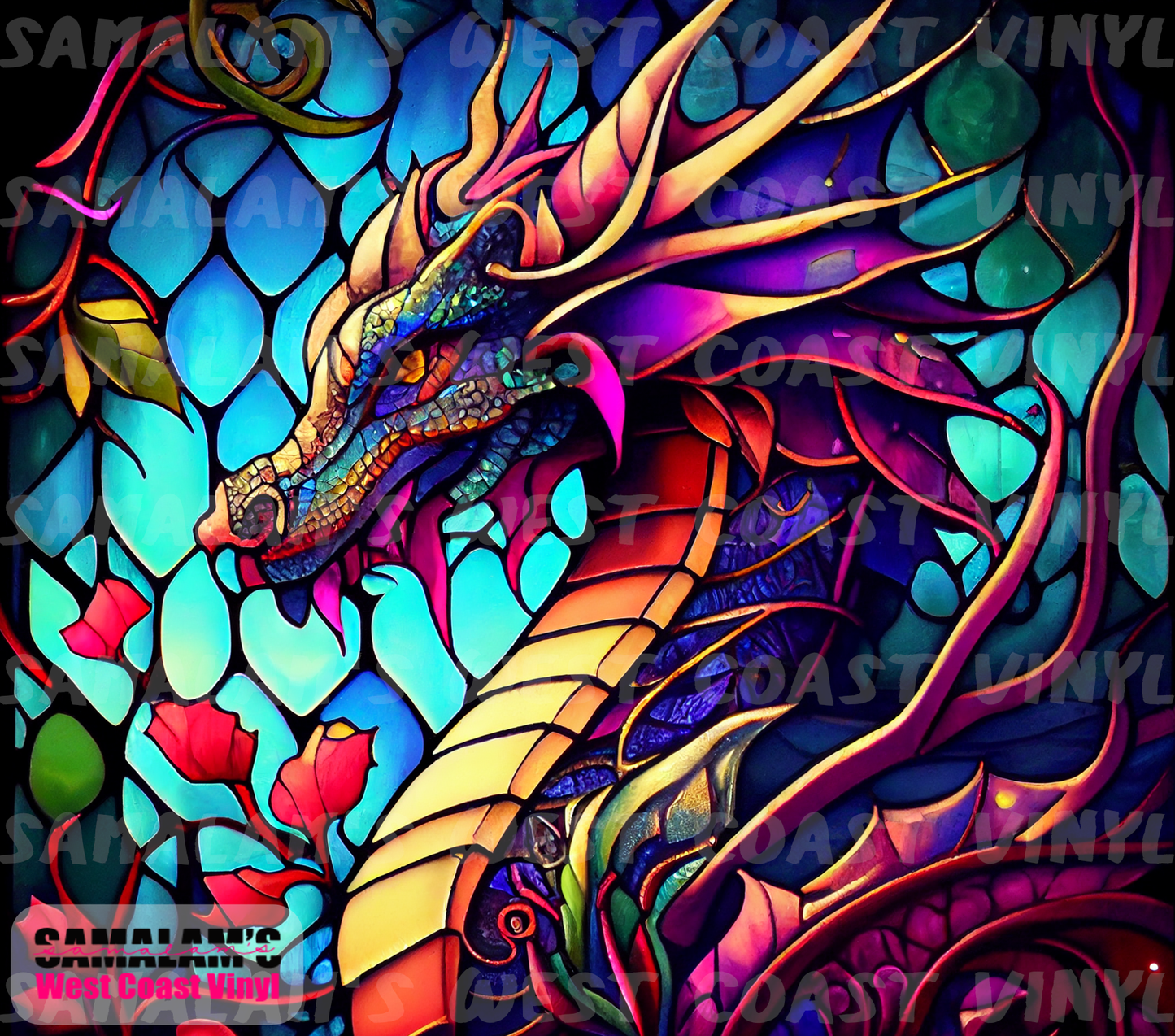 Stained Glass - Dragon - Tumbler Wrap
