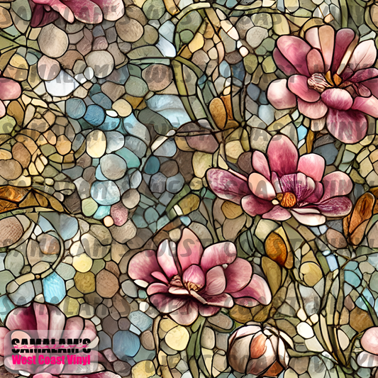 Stained Glass - Floral (Seamless)