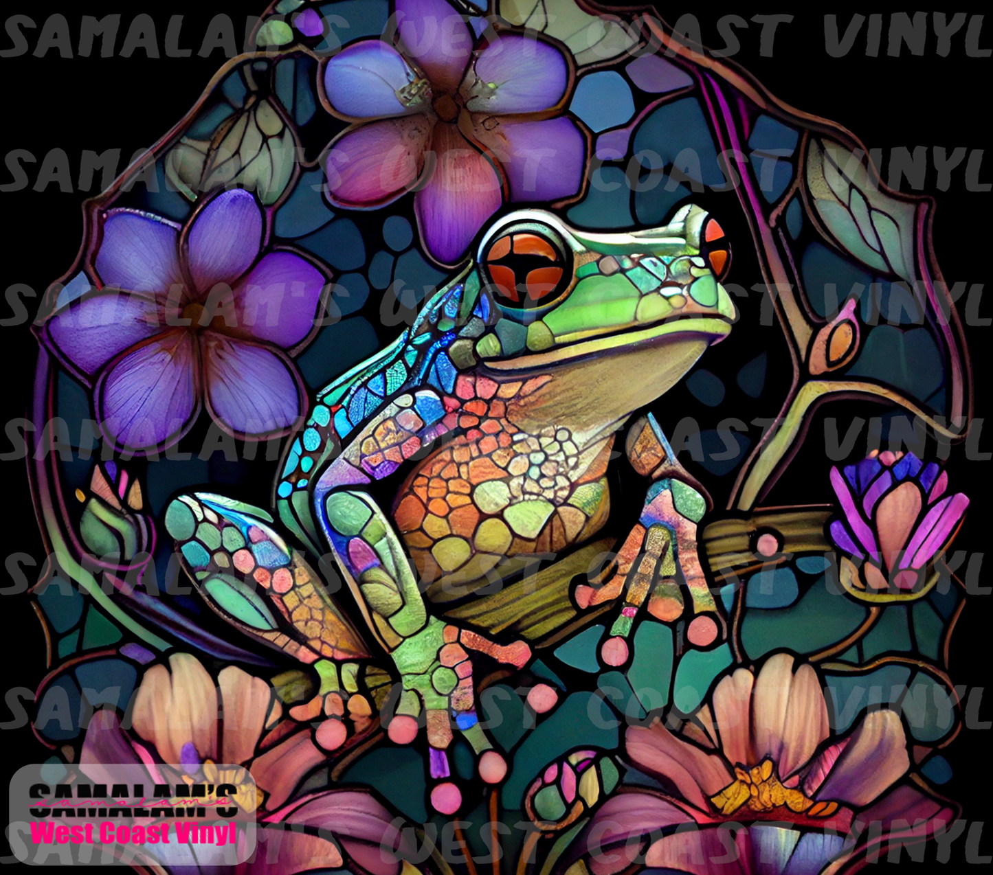 Stained Glass - Frog - Tumbler Wrap