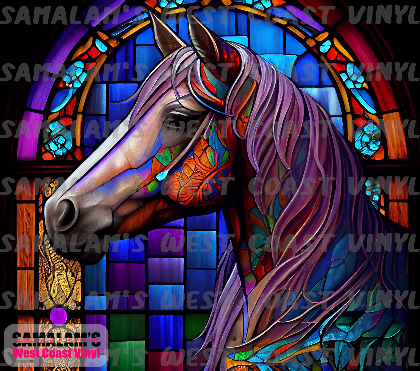 Stained Glass - Horse - Tumbler Wrap