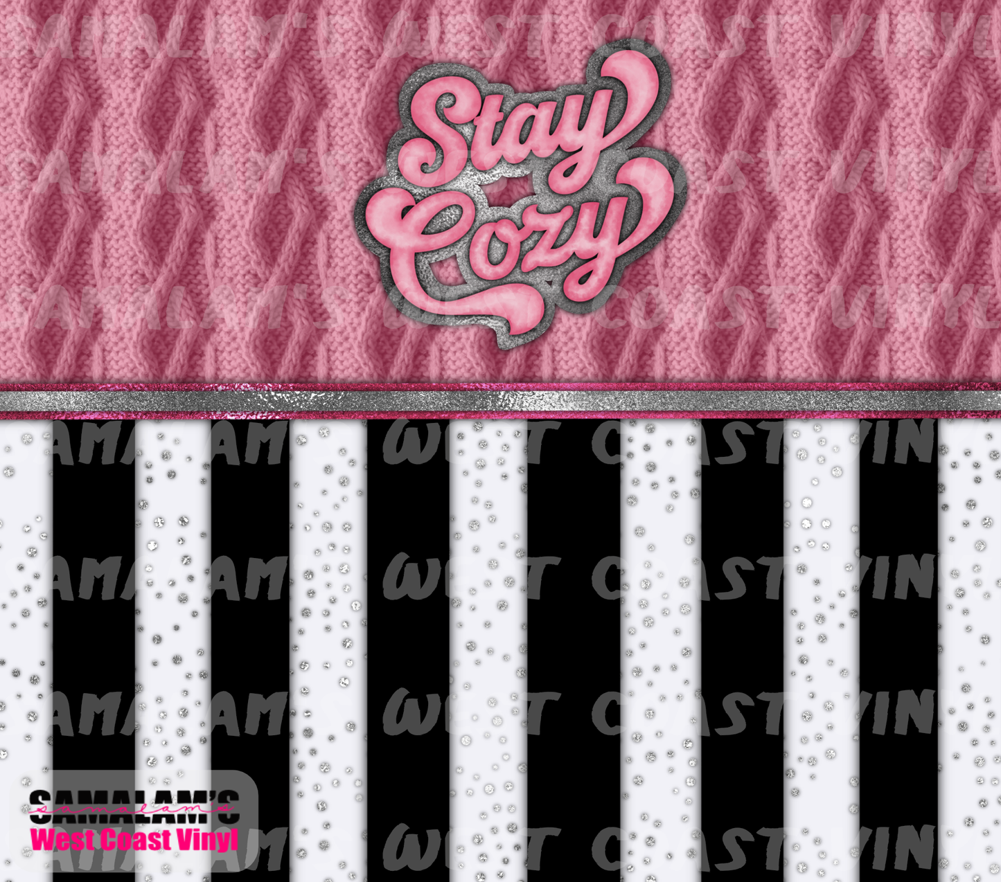 Stay Cozy Pink - Tumbler Wrap