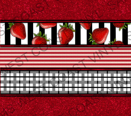 Strawberry Plaid - Tumbler Wrap