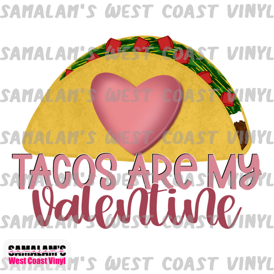 Tacos Are My Valentine - Clear Cast Decal
