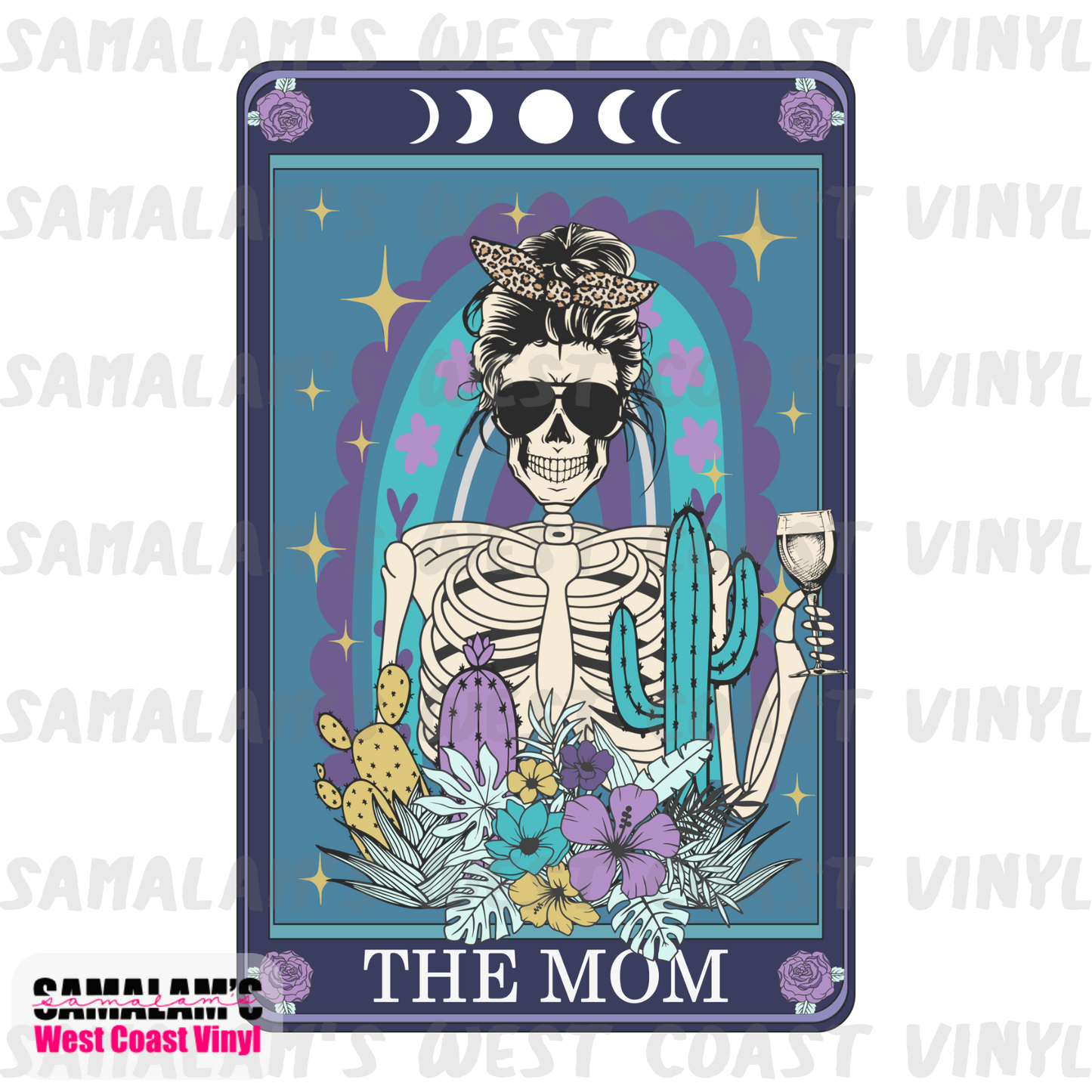Tarot Skeletons - The Mom - Clear Cast Decal
