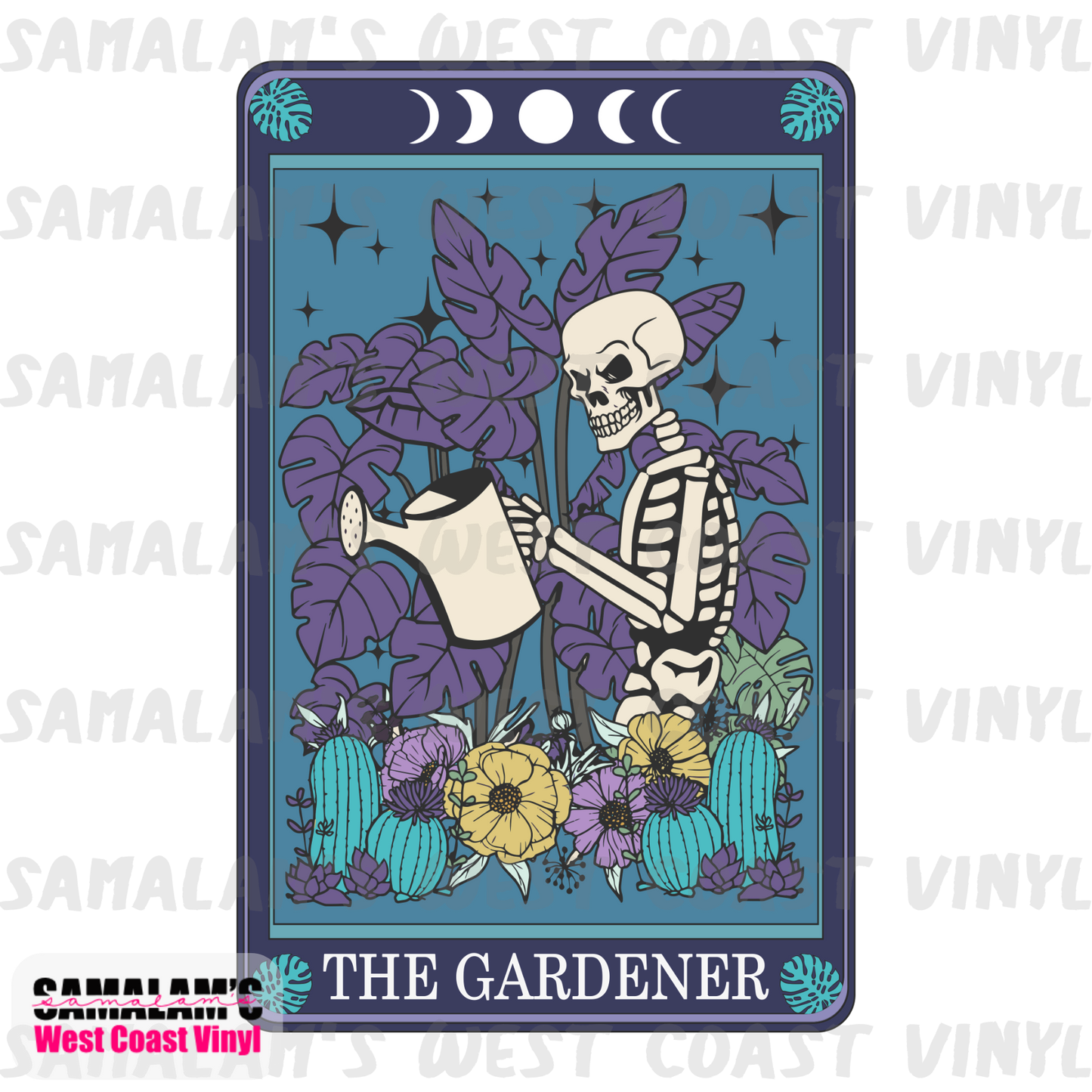 Tarot Skeletons - The Gardener - Clear Cast Decal
