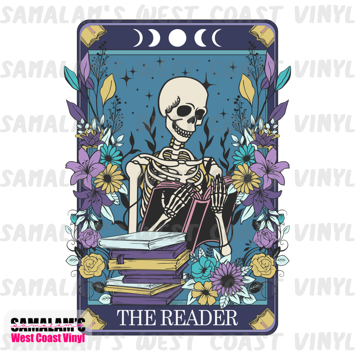 Tarot Skeletons - The Reader - Clear Cast Decal