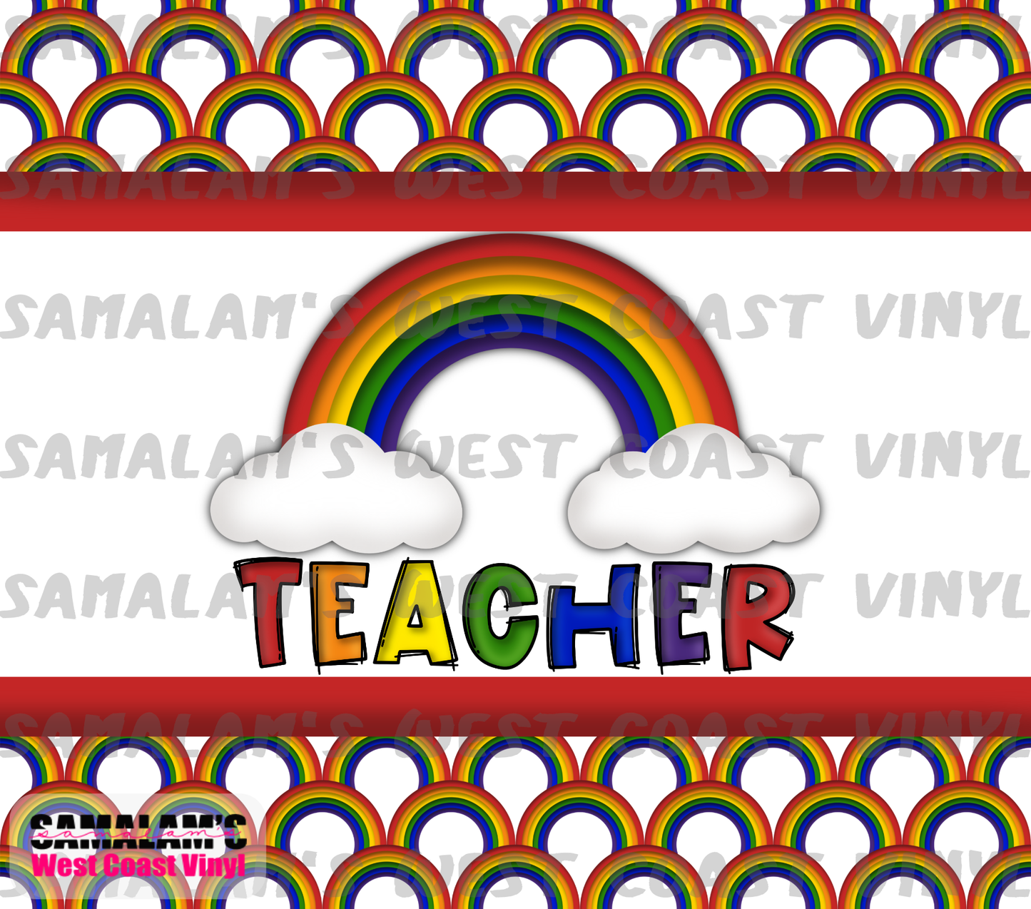 Teacher - Rainbow - Tumbler Wrap
