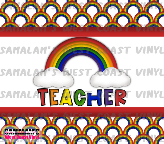 Teacher - Rainbow - Tumbler Wrap