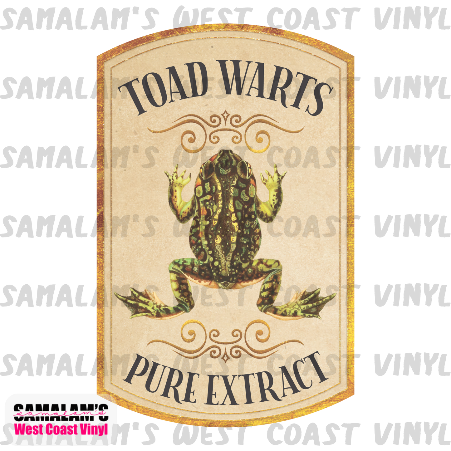 Apothecary Witch - Toad Warts - Sublimation Transfer