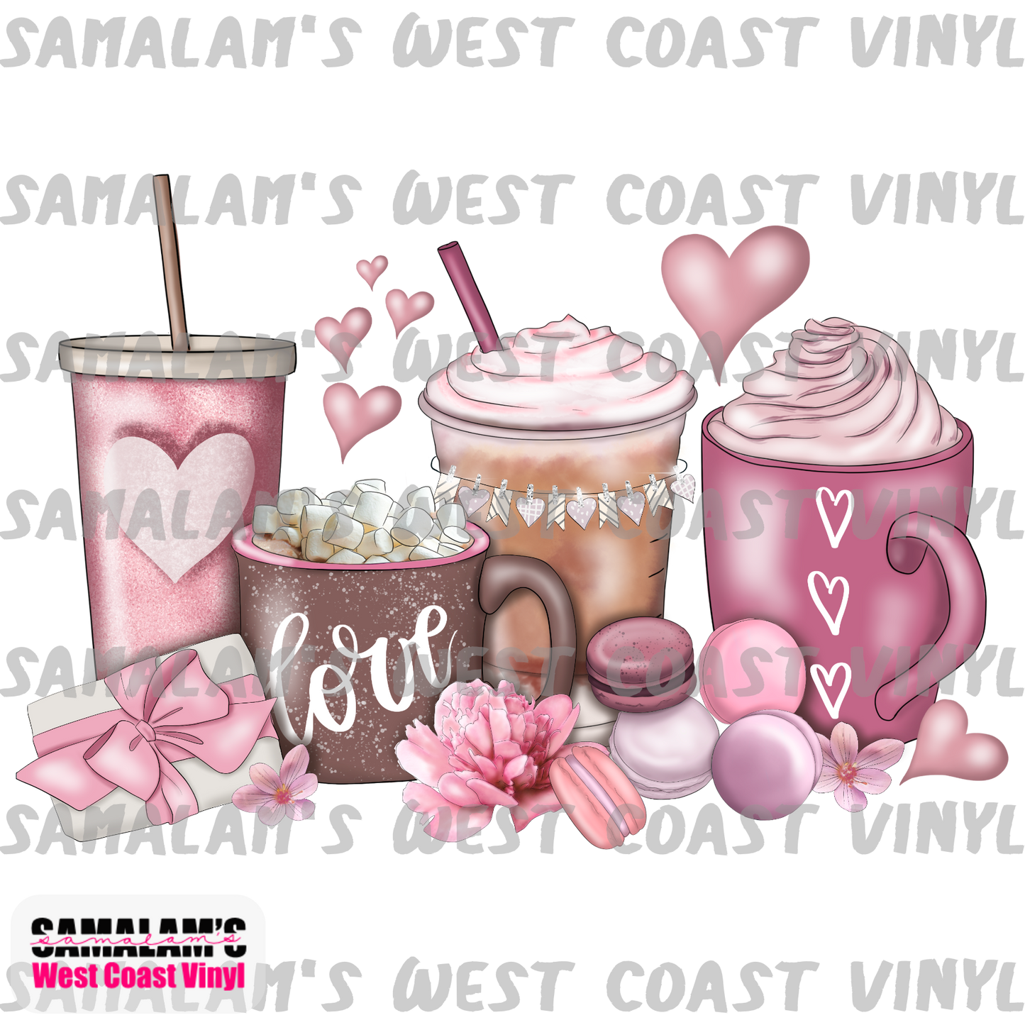 Valentine Coffee - Clear Cast Decal