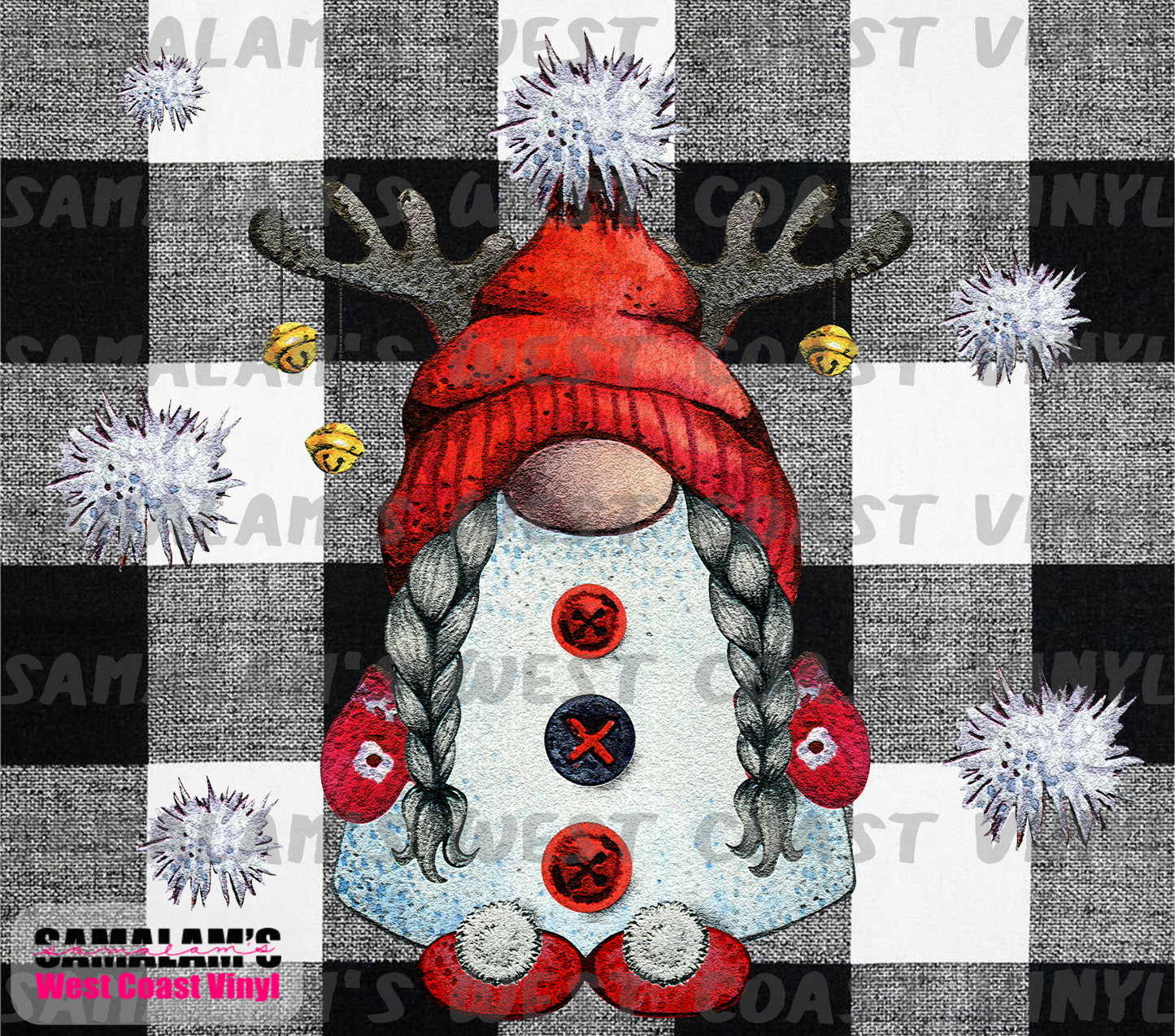 Vintage Christmas Gnome - Tumbler Wrap