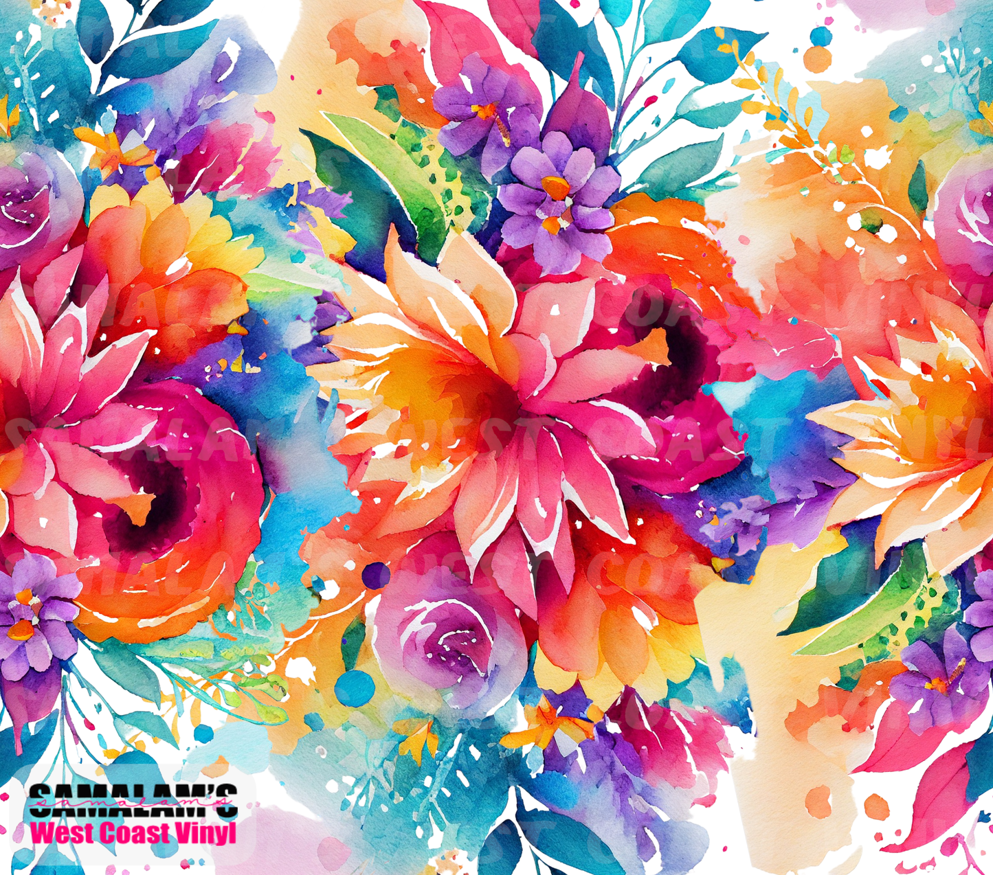 Watercolour Floral - Tumbler Wrap