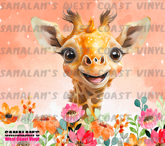Watercolour Giraffe - Tumbler Wrap