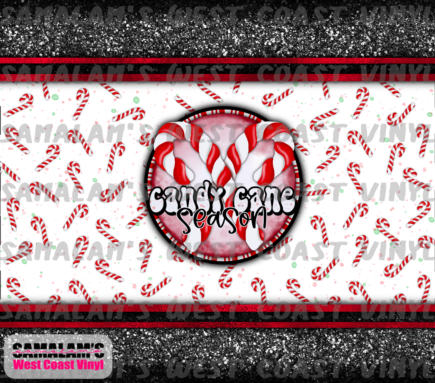 Candy Cane Season - Tumbler Wrap