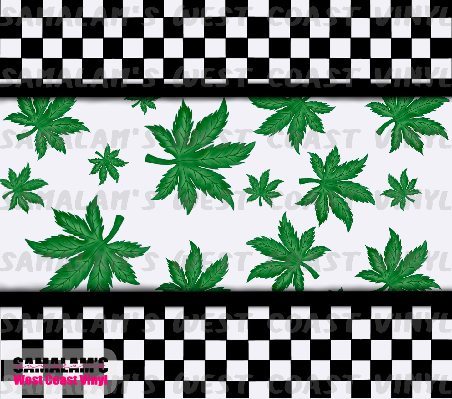 Checkered Cannabis - Tumbler Wrap