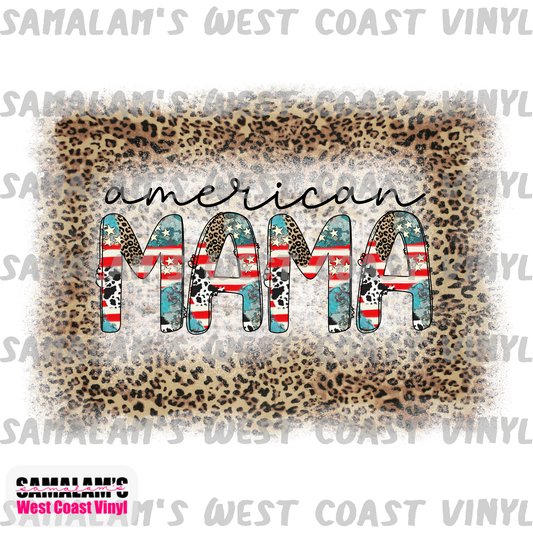 Leopard - American Mama - Clear Cast Decal