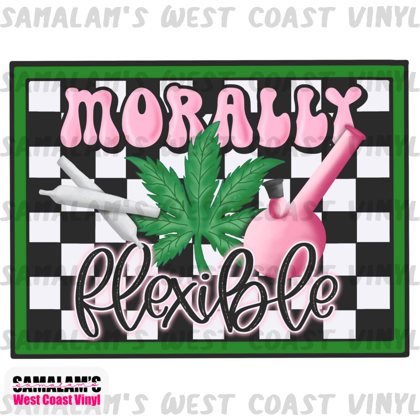 Morally Flexible - Clear Cast Decal