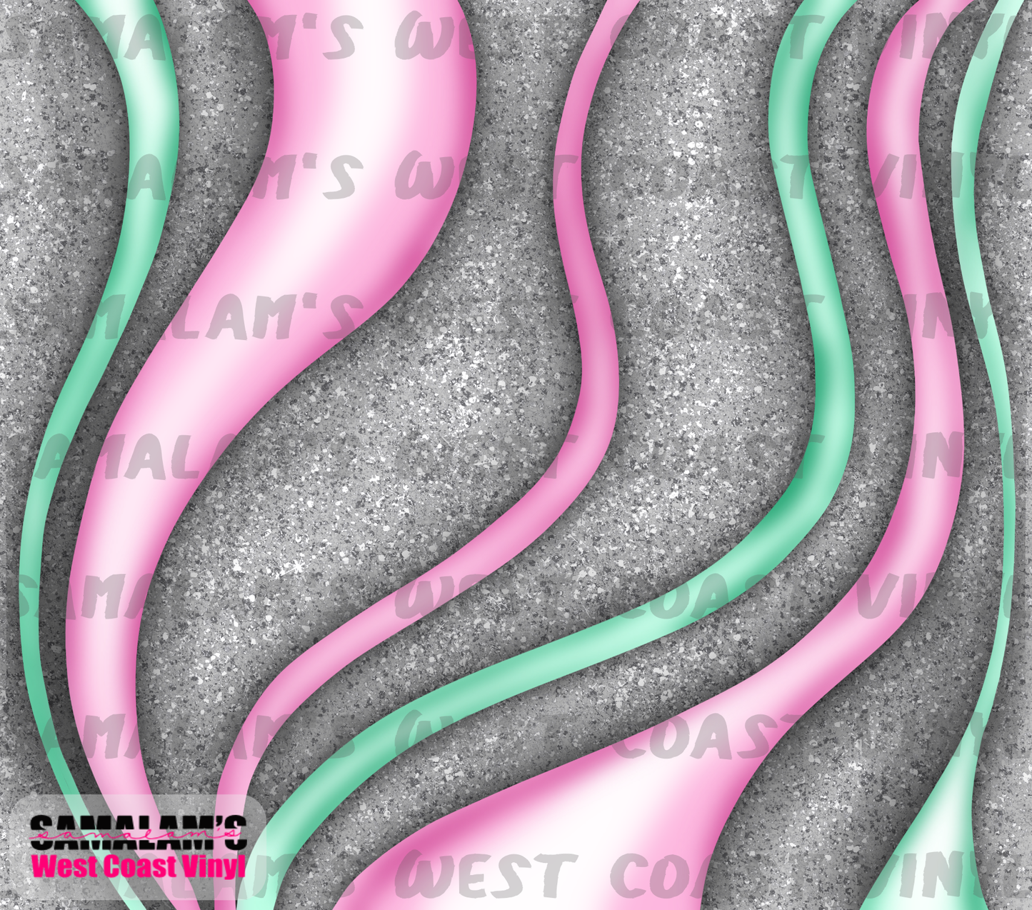 Pink Green Abstract - Tumbler Wrap