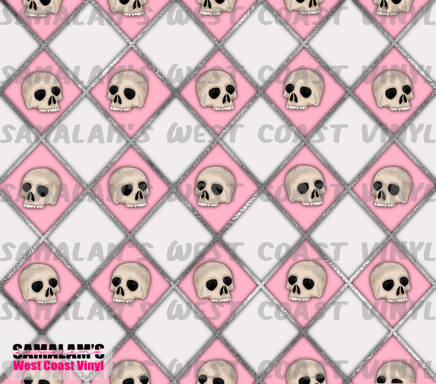 Pink Skull Diamond - Tumbler Wrap