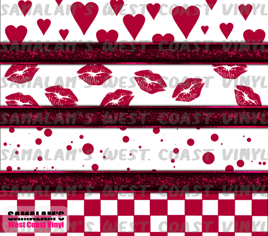 Red & White Valentine - Tumbler Wrap