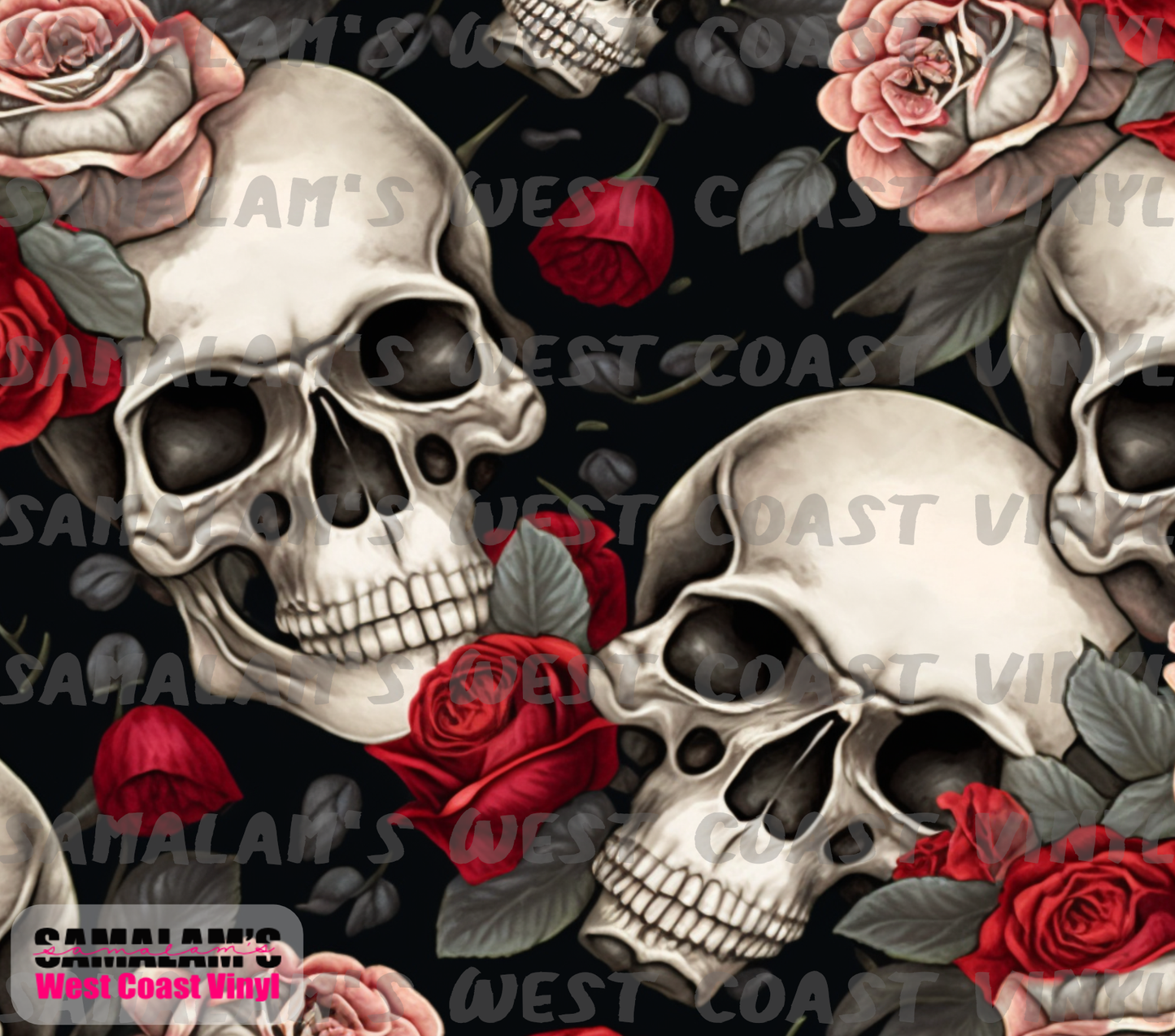 Skulls & Roses - Tumbler Wrap