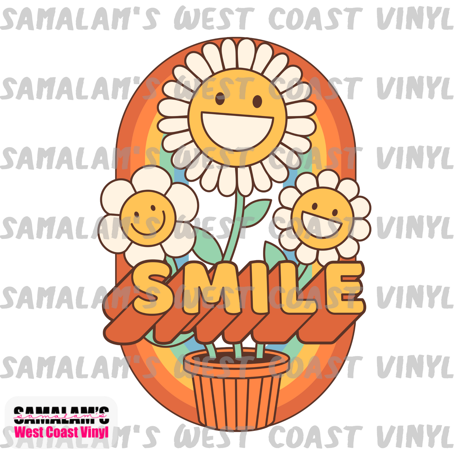 Smile Floral - Sublimation Transfer