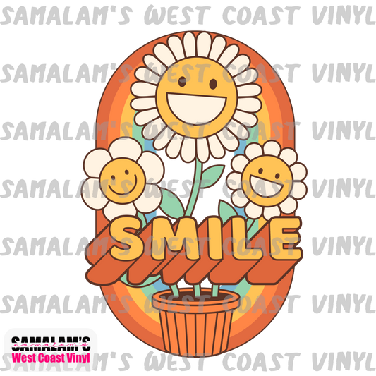 Smile Floral - Sublimation Transfer